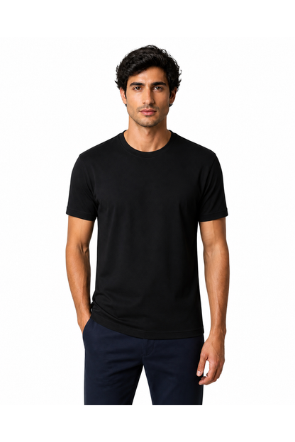 Alex | Premium Everyday Crew-Neck T-Shirt - Black S / Black M / Black L / Black XL / Black XXL / Black XXXL / Black XXXXL - front - group 1