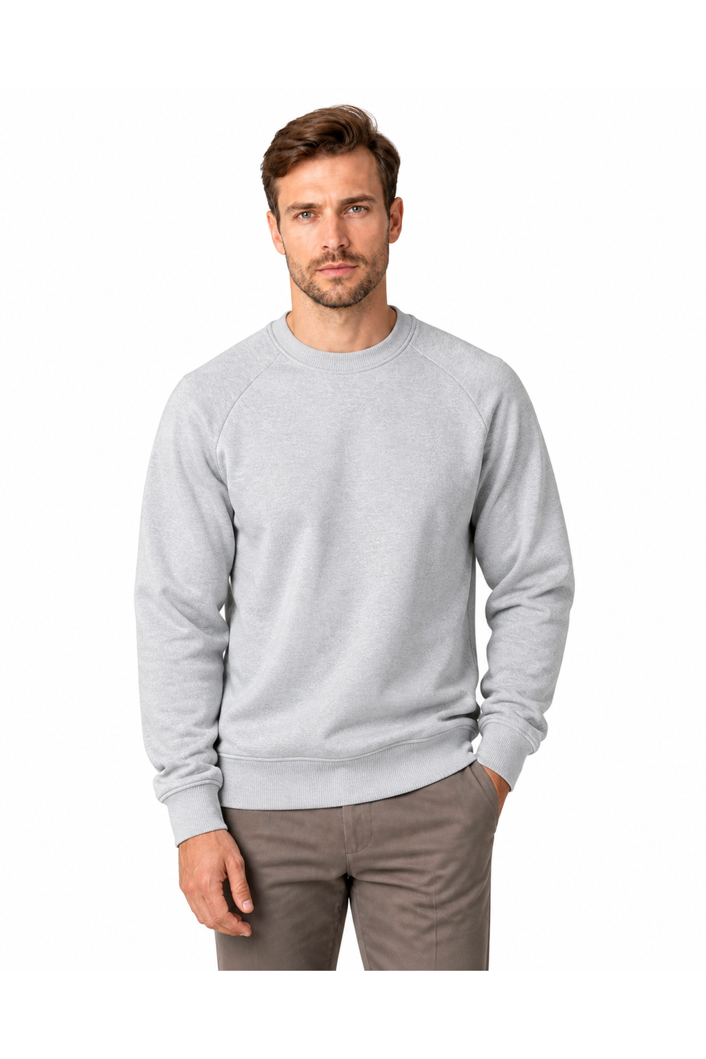 Alfred | Colorblock Raglan Sweatshirt - Light Gray - front - group 1