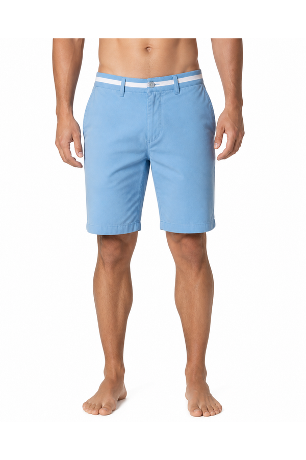 Jason | Classic Cotton Chino Shorts - Sky blue - front - group 1