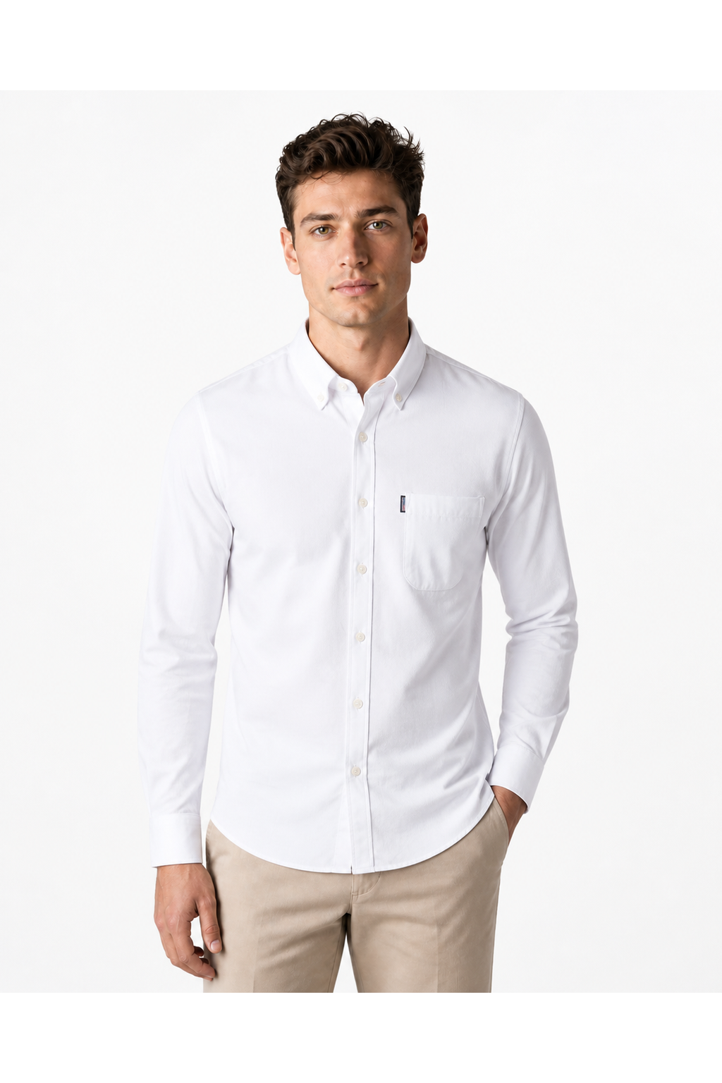 Edgar | Slim-Fit Dress Shirt - White - front - group 1