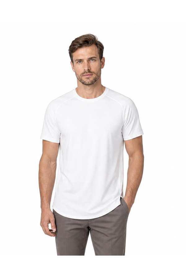 Dennis | Performance Stretch T-Shirt - White - front - group 1