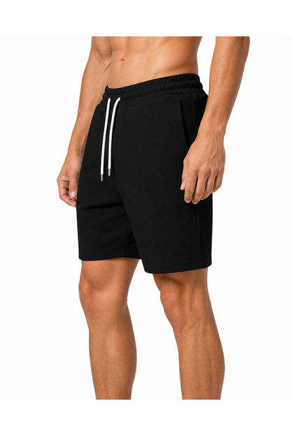 Tyler | Everyday Drawstring Shorts - Black - side
