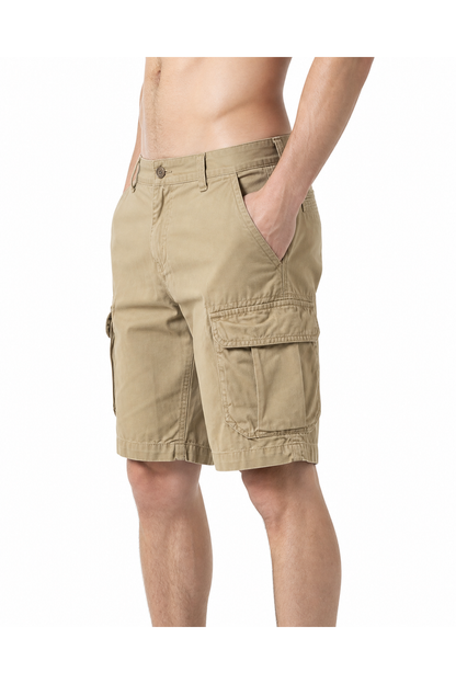 Derek | Rugged Cargo Utility Shorts - Khaki - side