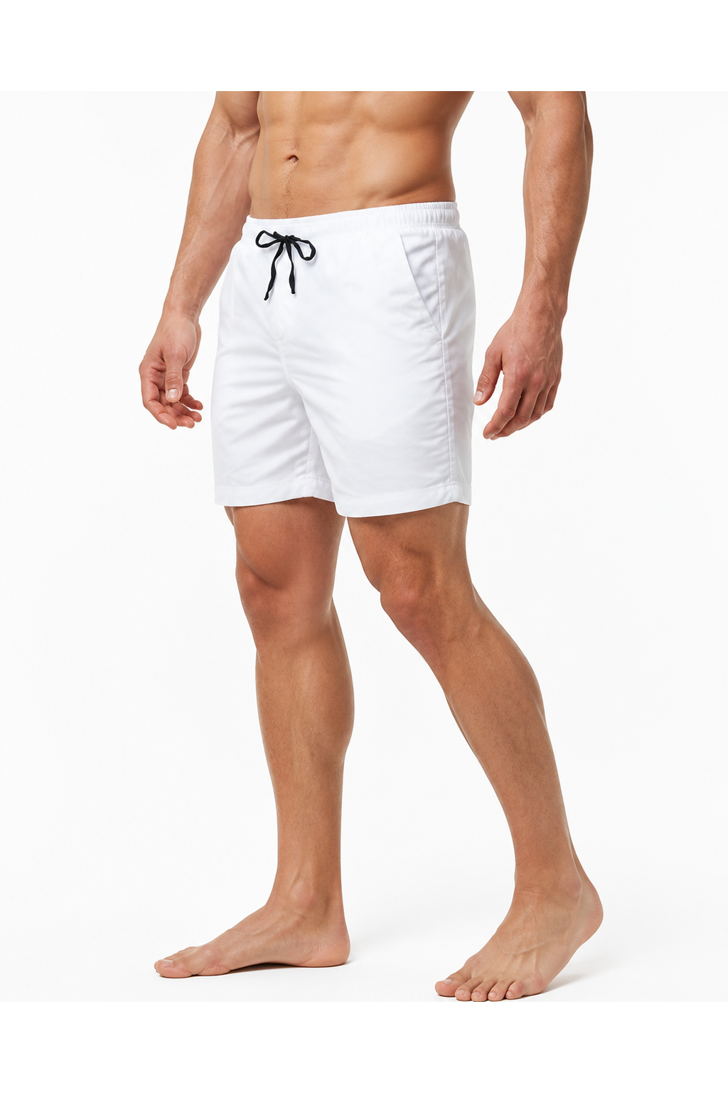 Kyle | Quick-Dry Sports Shorts - White - side