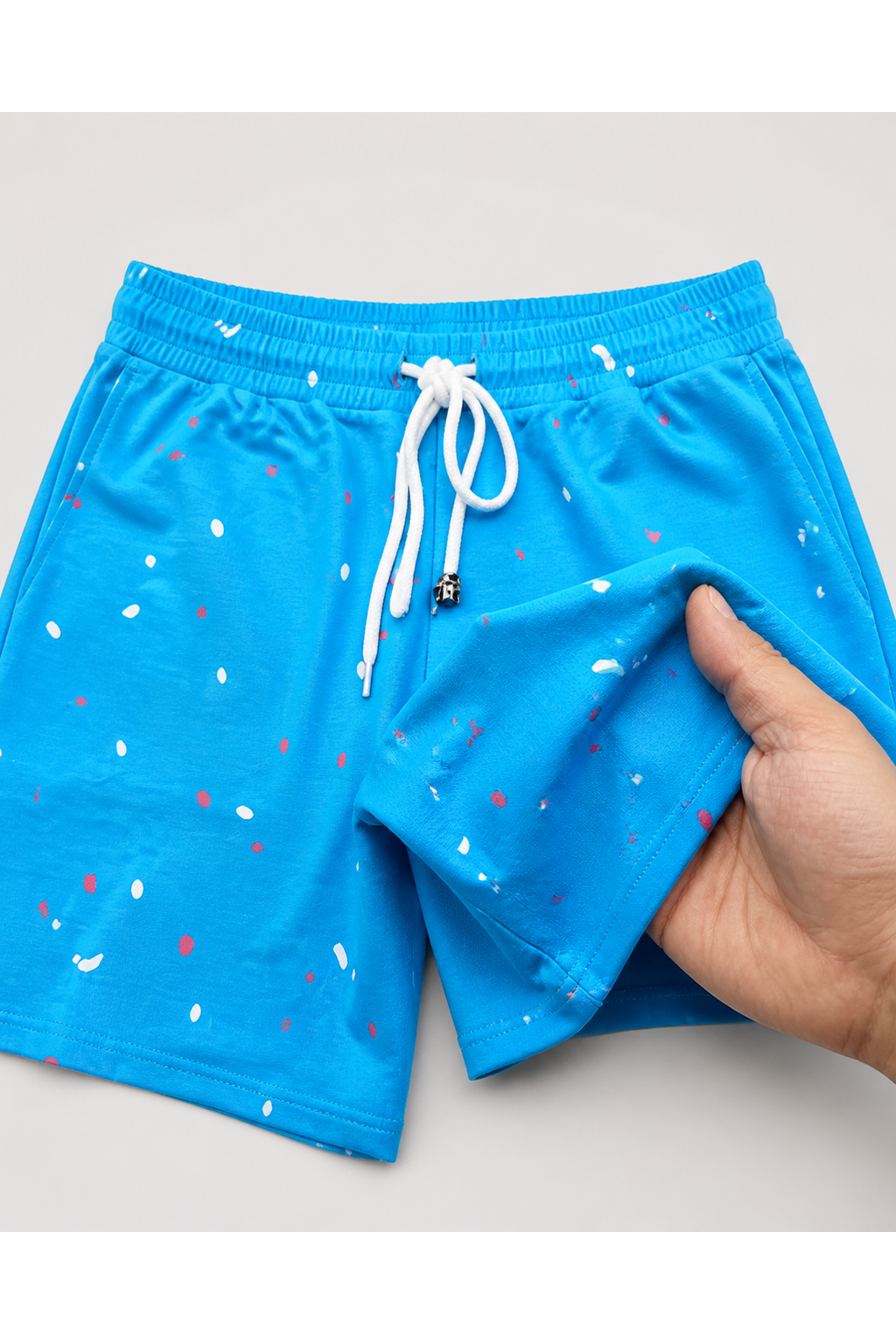 Aaron | Seamless Cotton Boxer Briefs - Blue - fabric detail