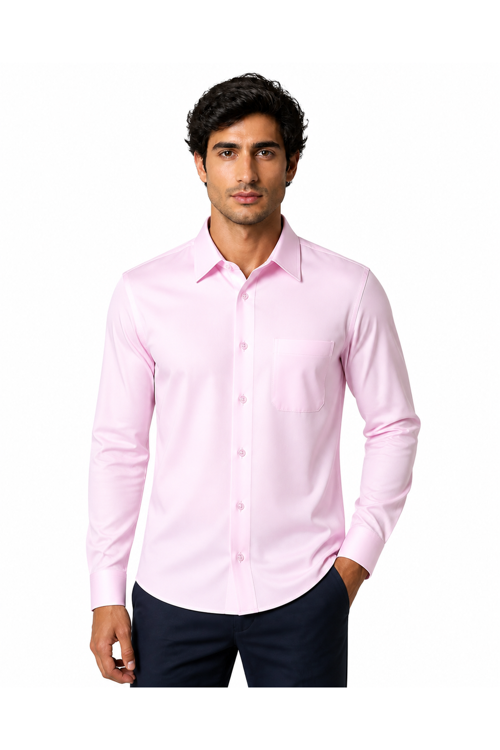 Eric | Mercerized Stretch Dress Shirt - 811style - front - group 2