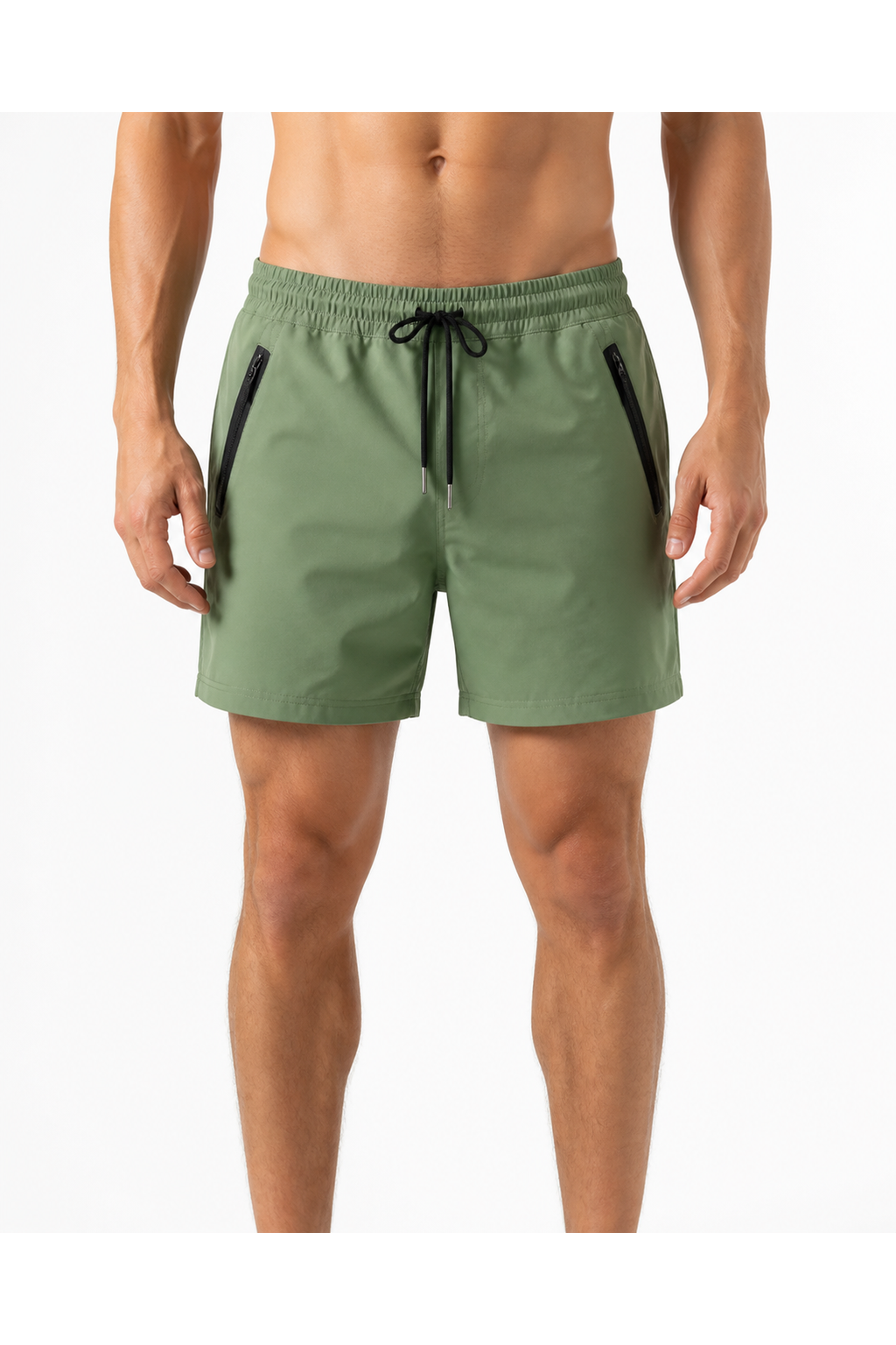 Zane | Lightweight Performance Shorts - Army Green - front - group 2