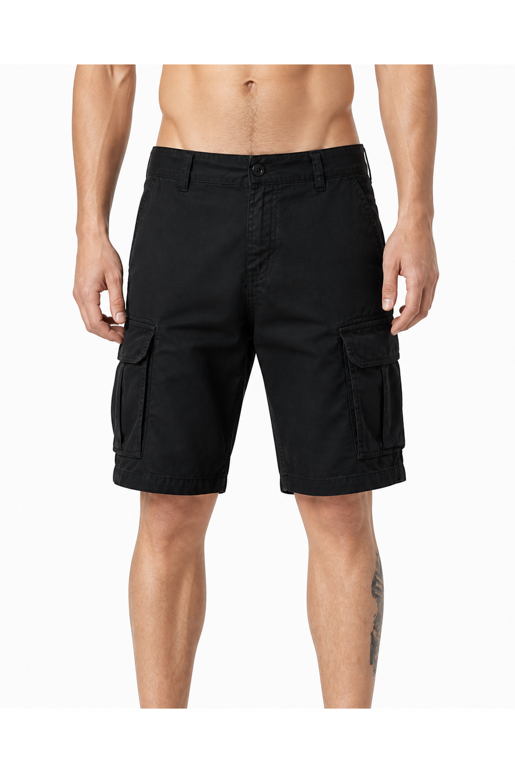 Derek | Rugged Cargo Utility Shorts - Black - front - group 2