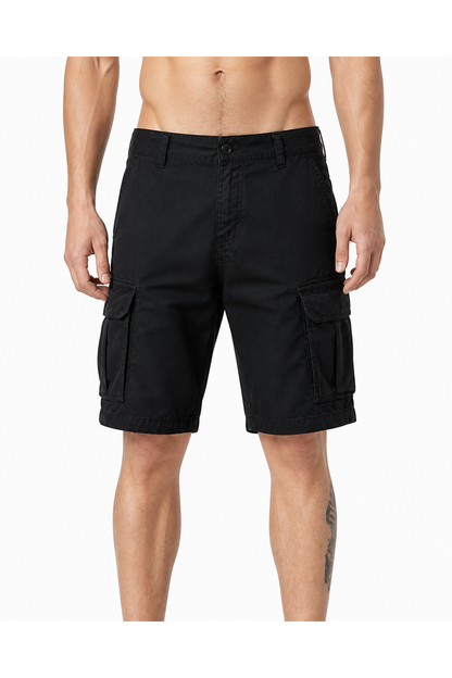 Derek | Rugged Cargo Utility Shorts - Black - front - group 2