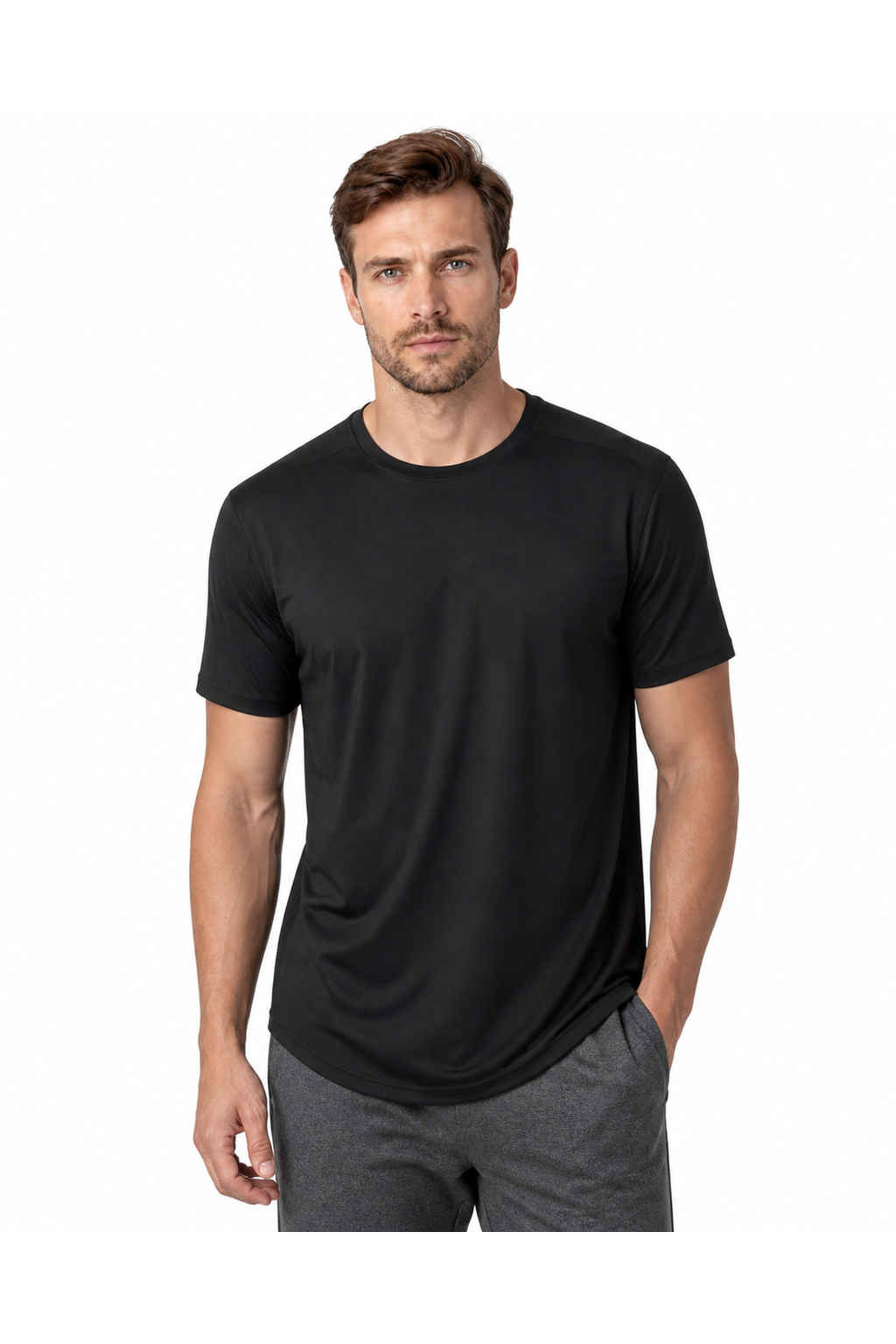 Dennis | Performance Stretch T-Shirt - Black - front - group 2
