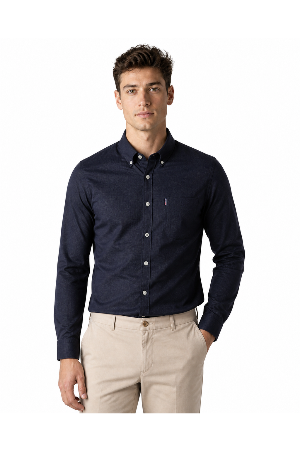 Edgar | Slim-Fit Dress Shirt - Black - front - group 2