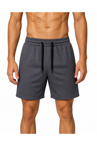 Trevor | Breathable Mesh Gym Shorts - Dark Gray - front - group 2