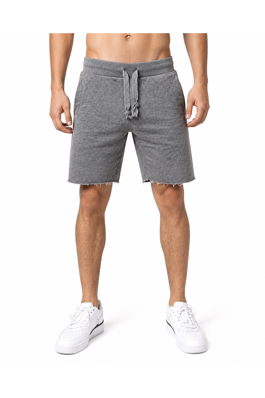 Cody | Casual Cotton Drawstring Shorts - Dark grey - front - group 2