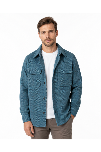 Wallace | Textured Workwear Overshirt - Figure 2 - front - group 2