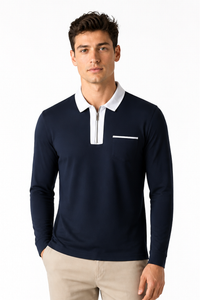 Navy Blue With White