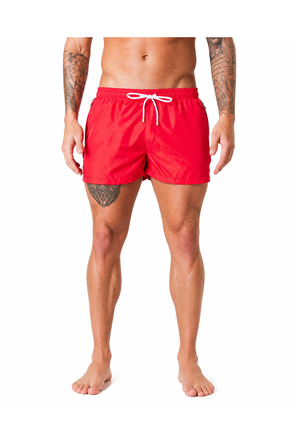 Jace | Quick-Dry Swim Shorts - Rose Red - front - group 2