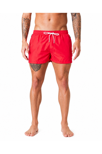 Jace | Quick-Dry Swim Shorts - Rose Red - front - group 2