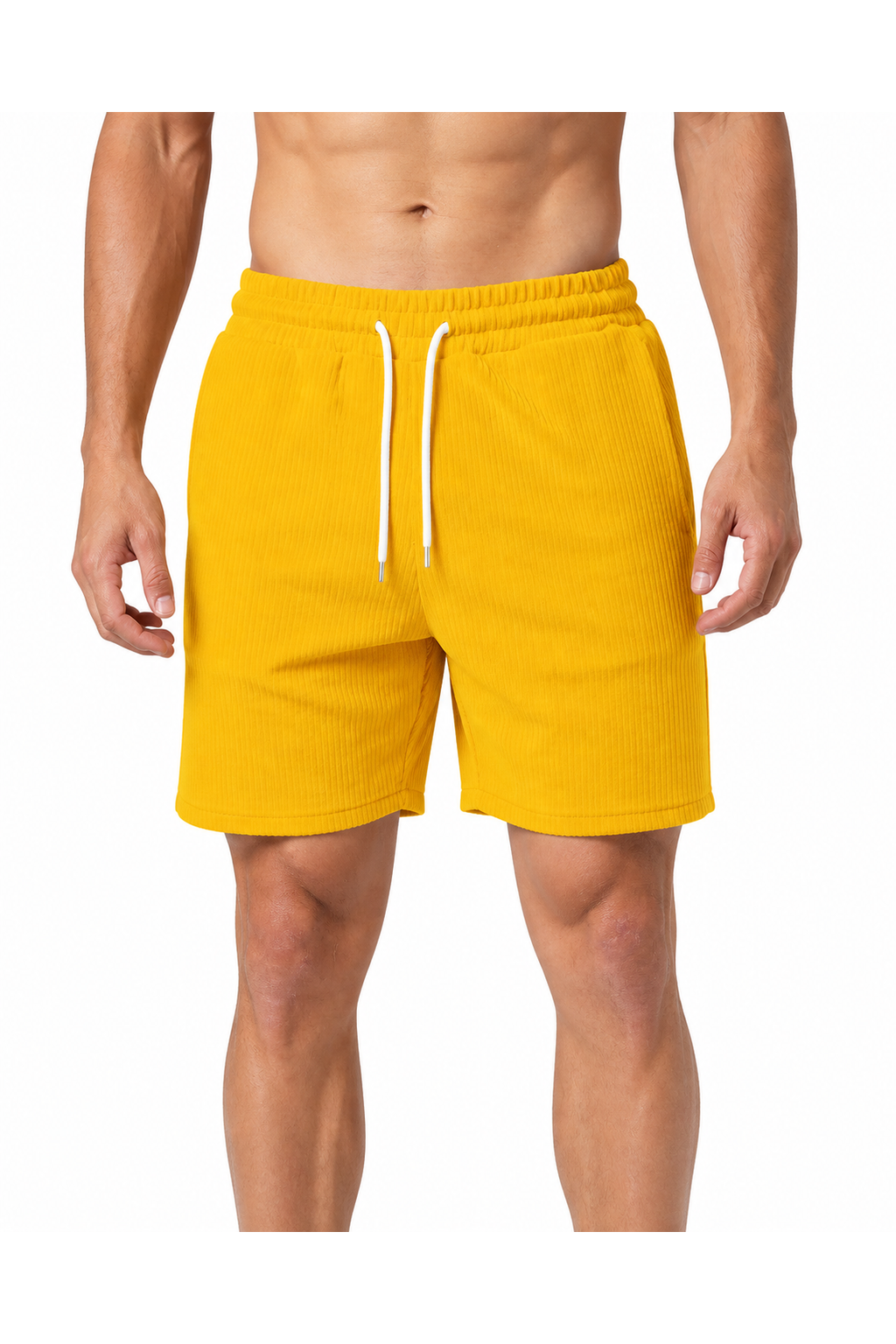 Tyler | Everyday Drawstring Shorts - Yellow - front - group 2