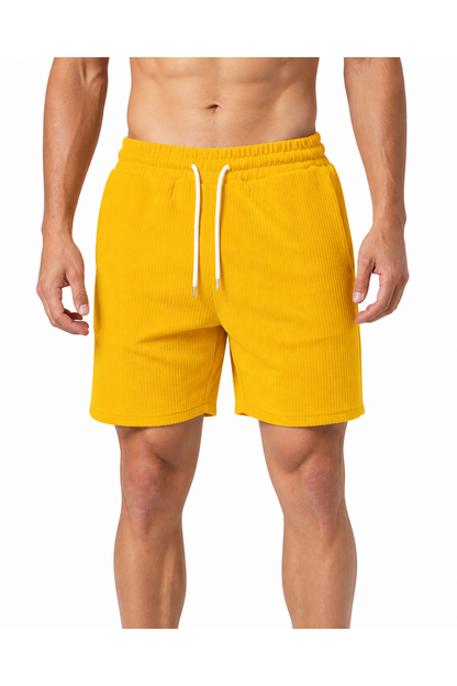 Tyler | Everyday Drawstring Shorts - Yellow - front - group 2