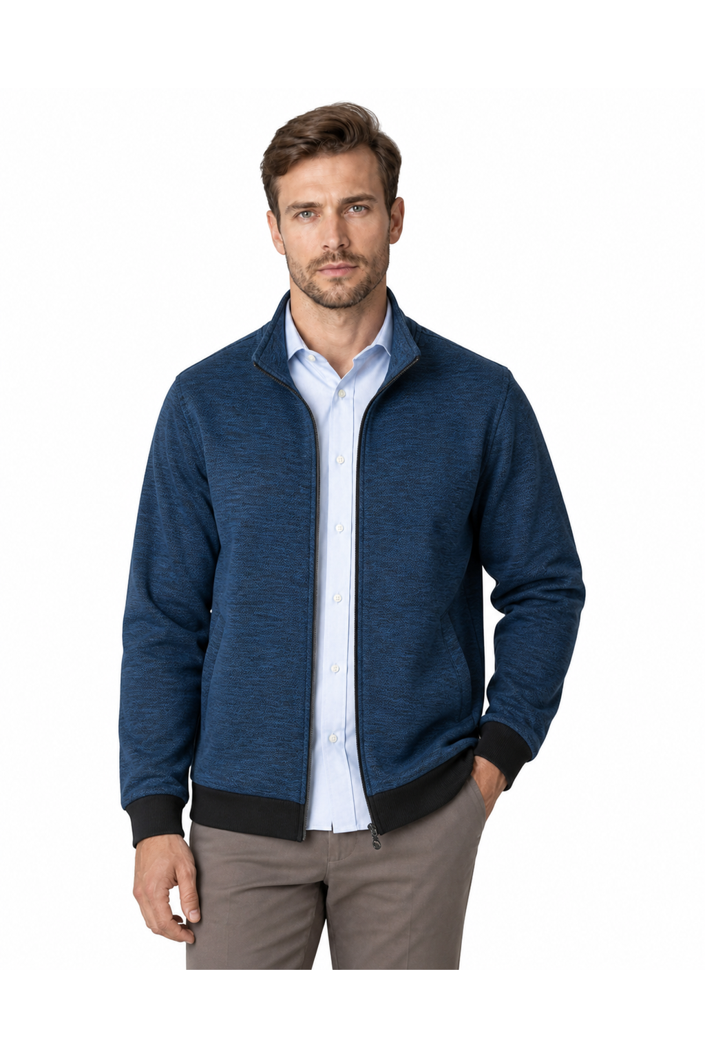Douglas | Fleece-Lined Casual Jacket - Blue - front - group 3