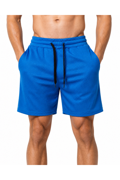 Trevor | Breathable Mesh Gym Shorts - Light Blue - front - group 3