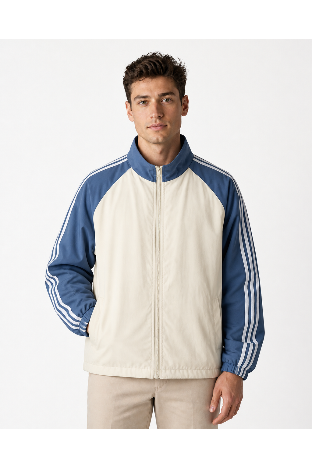 Cole | Casual Multi-Pocket Field Jacket - Blue - front - group 4
