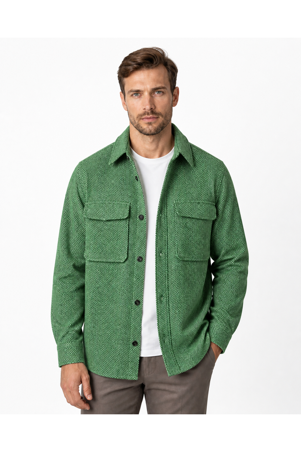 Wallace | Textured Workwear Overshirt - Figure 4 - front - group 4
