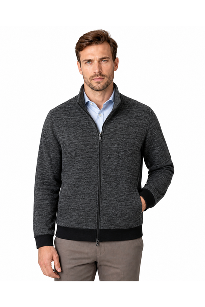 Douglas | Fleece-Lined Casual Jacket - Grey Add wool - front - group 4