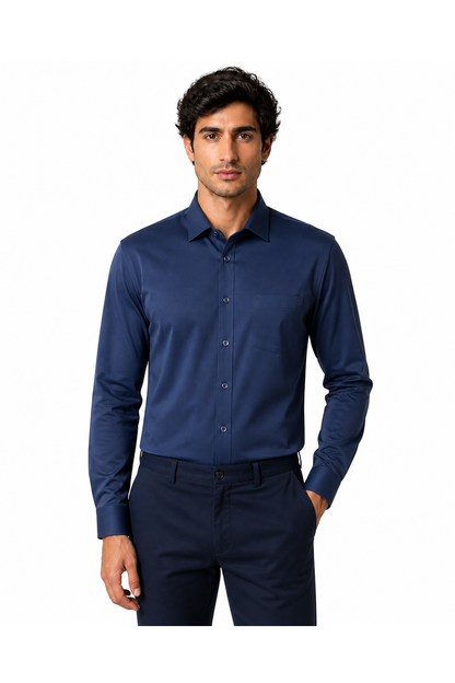 Eric | Mercerized Stretch Dress Shirt - 815style - front - group 5