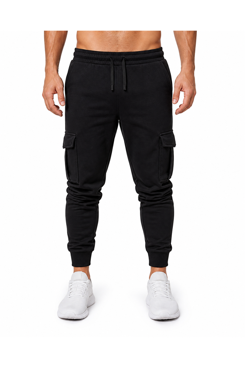 Maurice | Tapered Athletic Joggers - Black - front - group 5