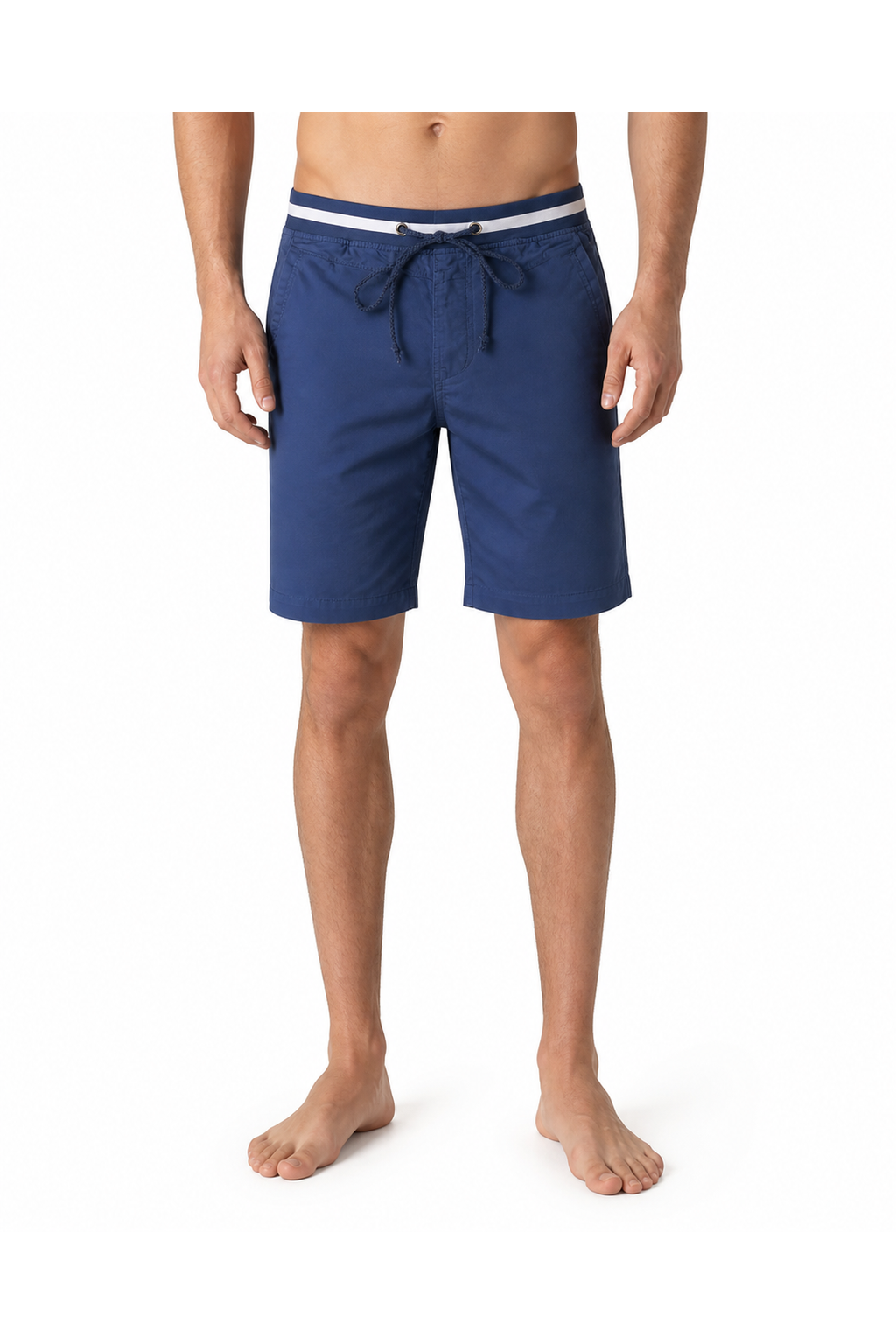 Jason | Classic Cotton Chino Shorts - Blue - front - group 5