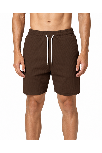 Tyler | Everyday Drawstring Shorts - Brown - front - group 5