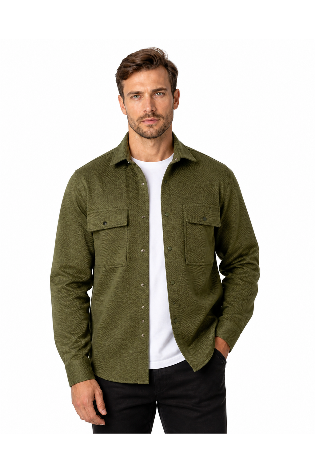 Wallace | Textured Workwear Overshirt - Figure 5 - front - group 5