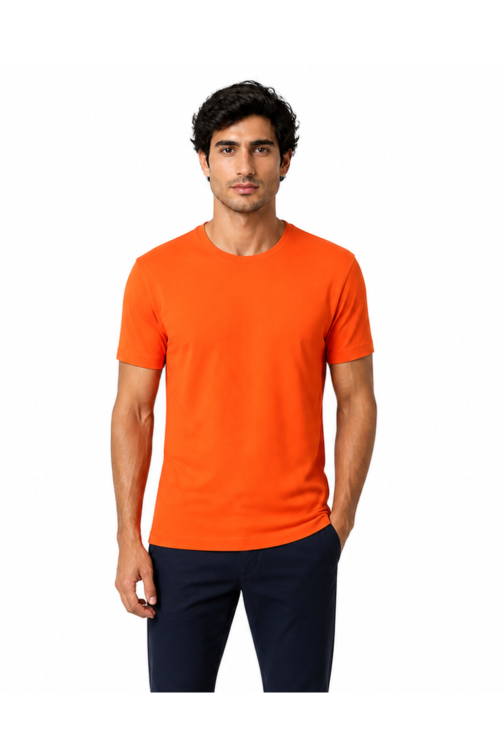Alex | Premium Everyday Crew-Neck T-Shirt - Orange L / Orange M / Orange S / Orange XL / Orange XXL / Orange XXXL / Orange XXXXL - front - group 5