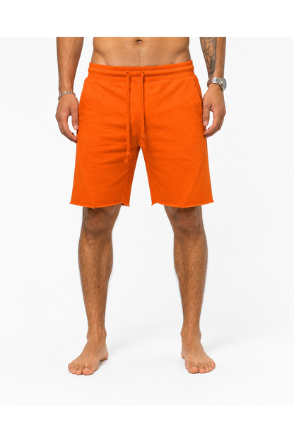 Cody | Casual Cotton Drawstring Shorts - Orange yellow - front - group 5