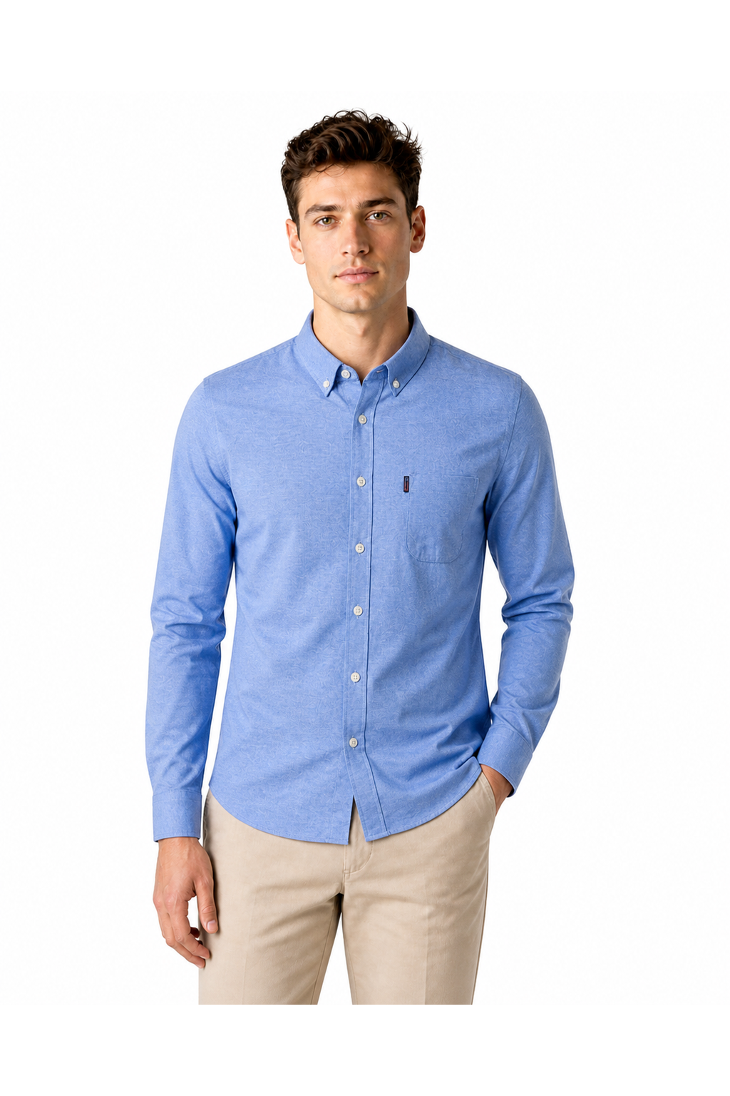 Edgar | Slim-Fit Dress Shirt - Blue - front - group 6