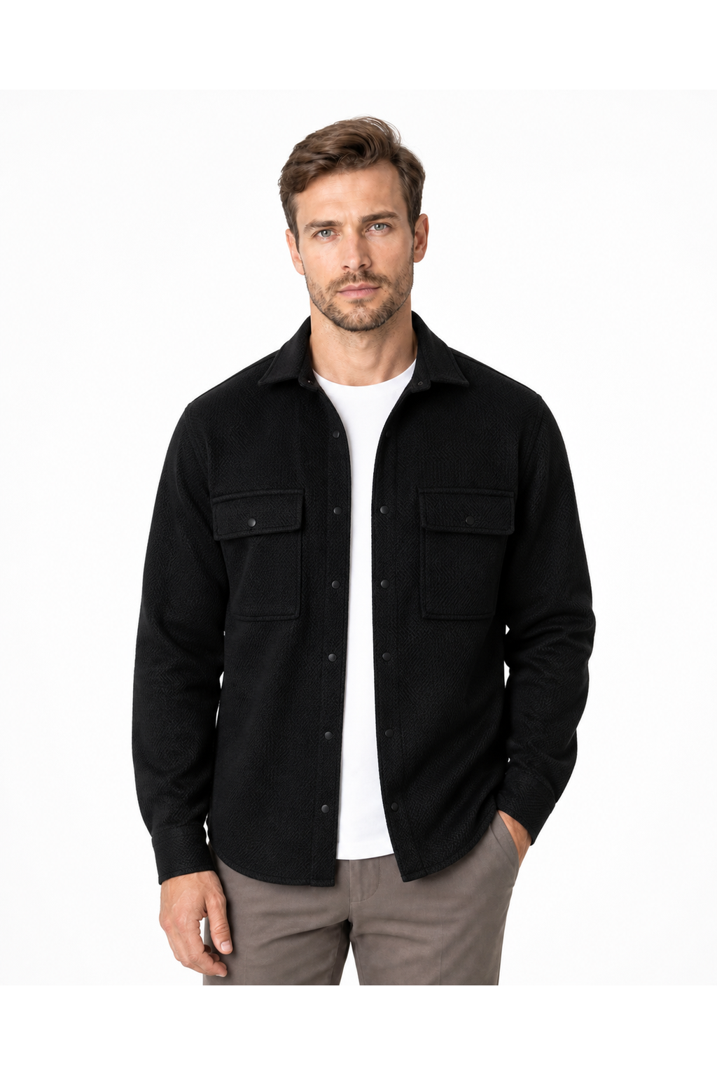 Wallace | Textured Workwear Overshirt - Figure 7 - front - group 7