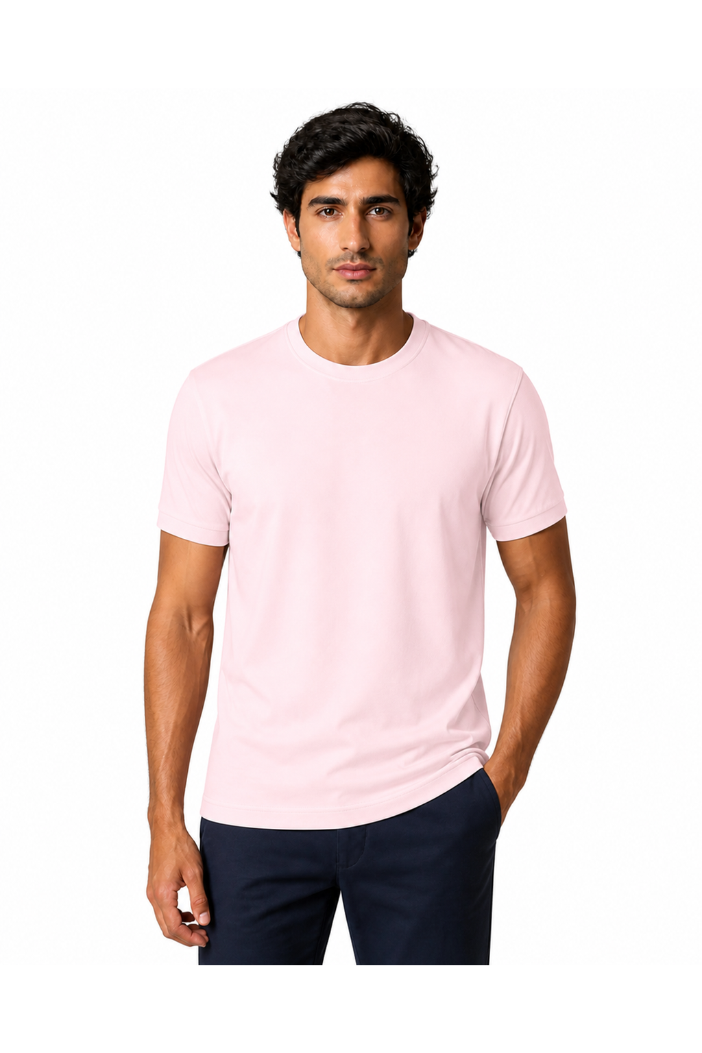Alex | Premium Everyday Crew-Neck T-Shirt - Pink L / Pink M / Pink S / Pink XL / Pink XXL / Pink XXXL / Pink XXXXL - front - group 7