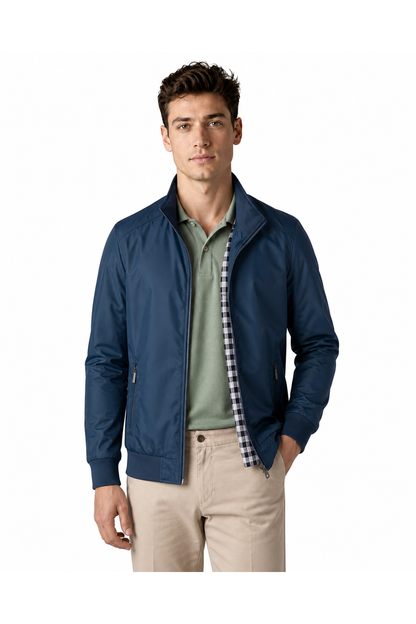 Grant | Classic Lightweight Bomber Jacket - Blue - front - group 9