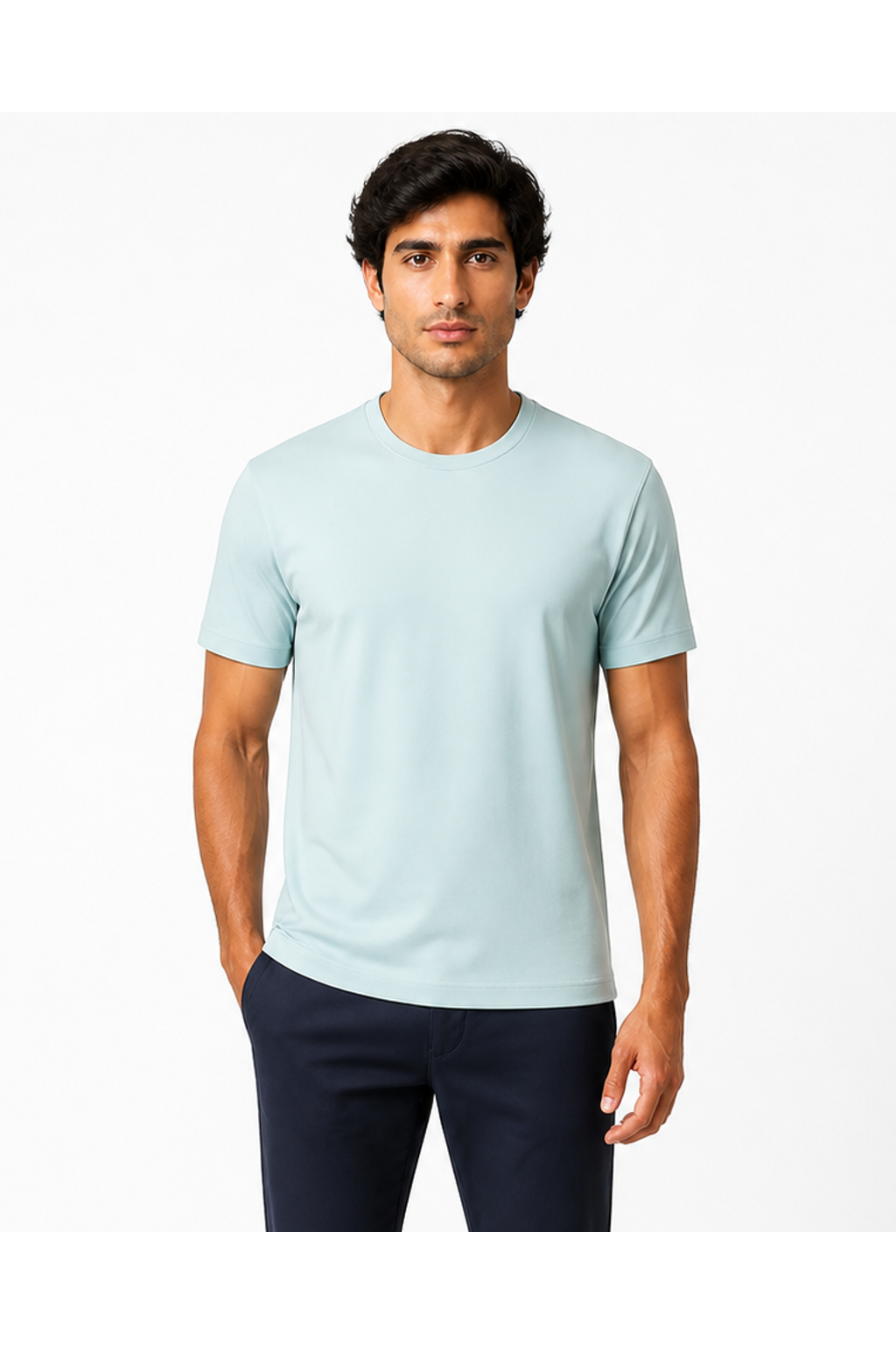 Alex | Premium Everyday Crew-Neck T-Shirt - Light blue L / Light blue M / Light blue S / Light blue XL / Light blue XXL / Light blue XXXL / Light blue XXXXL - front - group 10
