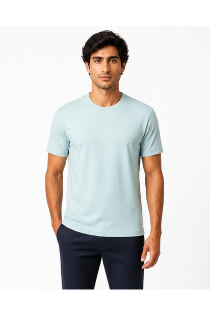 Alex | Premium Everyday Crew-Neck T-Shirt - Light blue L / Light blue M / Light blue S / Light blue XL / Light blue XXL / Light blue XXXL / Light blue XXXXL - front - group 10