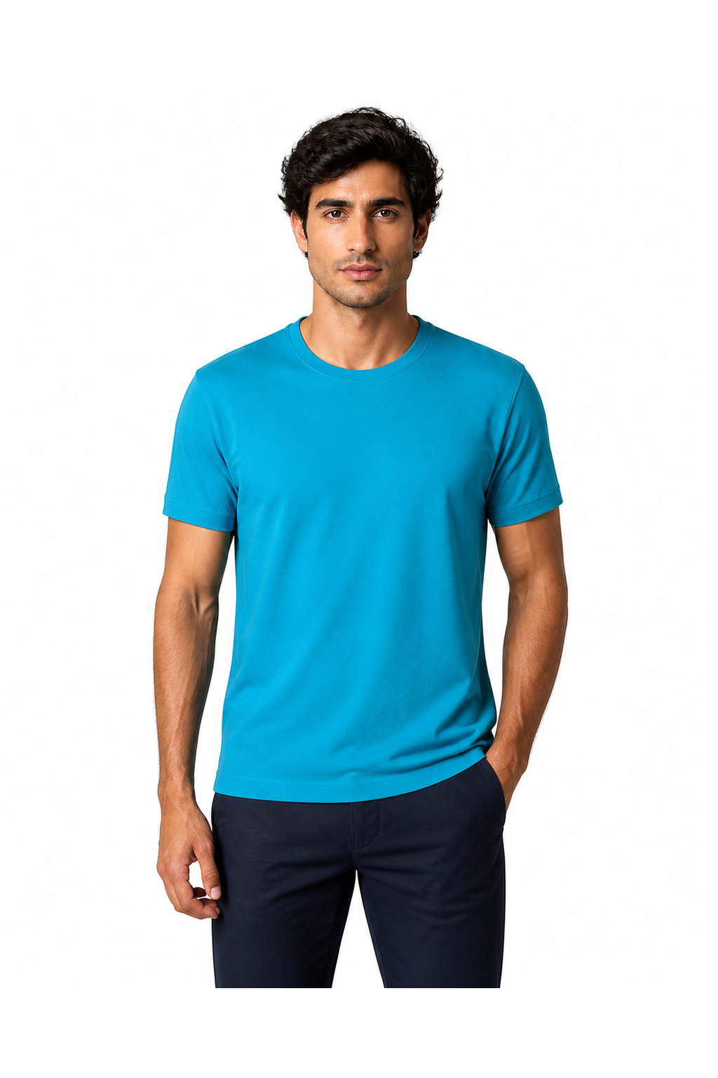 Alex | Premium Everyday Crew-Neck T-Shirt - Hole blue L / Hole blue M / Hole blue S / Hole blue XL / Hole blue XXL / Hole blue XXXL / Hole blue XXXXL - front - group 13