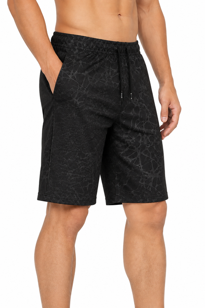 Men's Training Shorts Camo Print Flexible Fit, Concealed shorts, side view