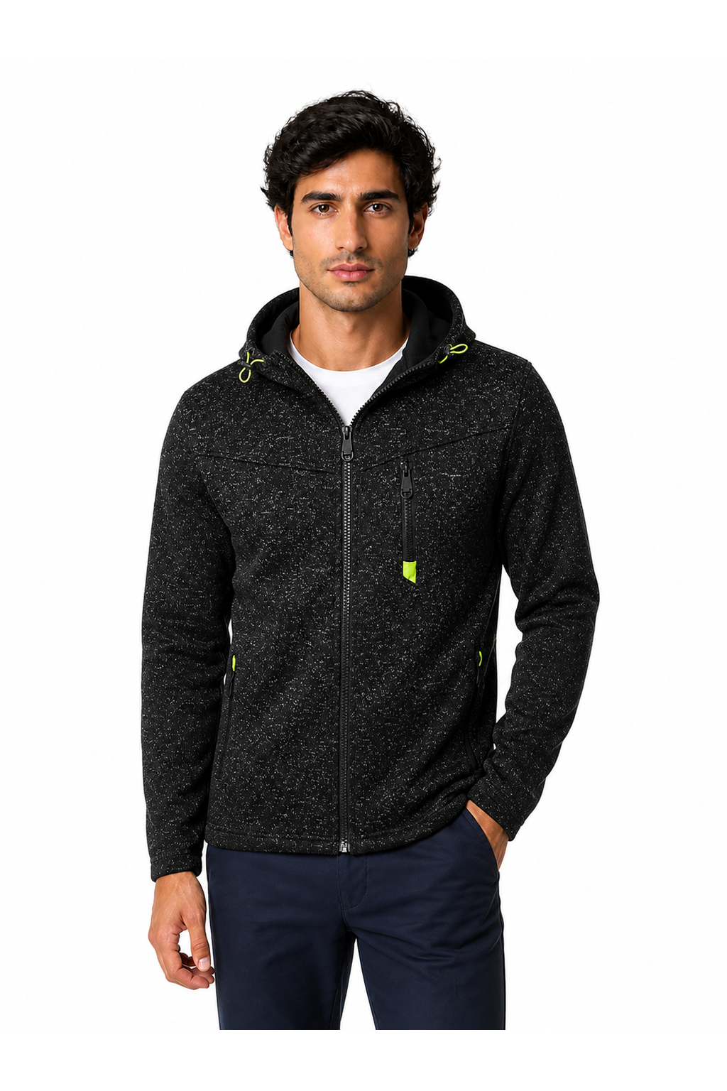 Logan hoodie preta - vista frontal