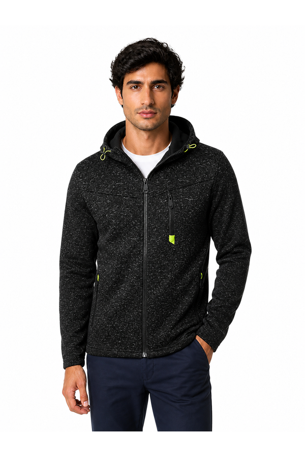 Logan hoodie preta - vista frontal