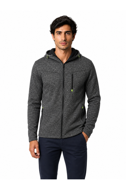 Logan hoodie cinza escuro - vista frontal