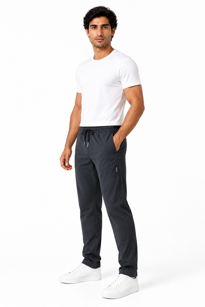 Men's Trousers Lightweight Fabric Drawstring Waist, 2pcs, side view