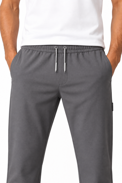Men's Trousers Lightweight Fabric Drawstring Waist, Set, fabric close-up
