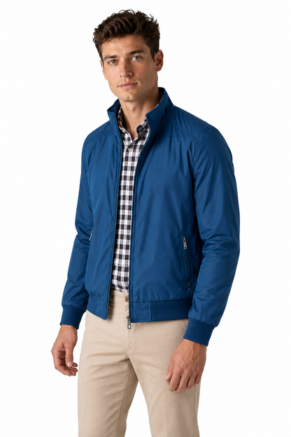 Ventorino Men's Bomber Jacket Lightweight Build Classic Fit | Ventorino in Diamond — model three-quarter view