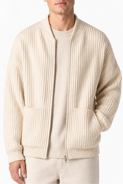 Ventorino waffle in apricot — garment and fabric detail